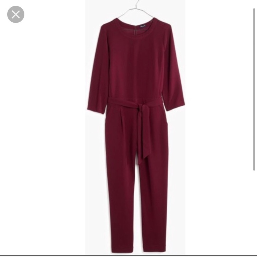 Madewell Burgundy Jumpsuit